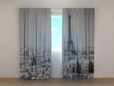 auf Maß Fotogardinen "Paris" Vorhang mit Motiv Fotovorhang 3D Fotodruck 